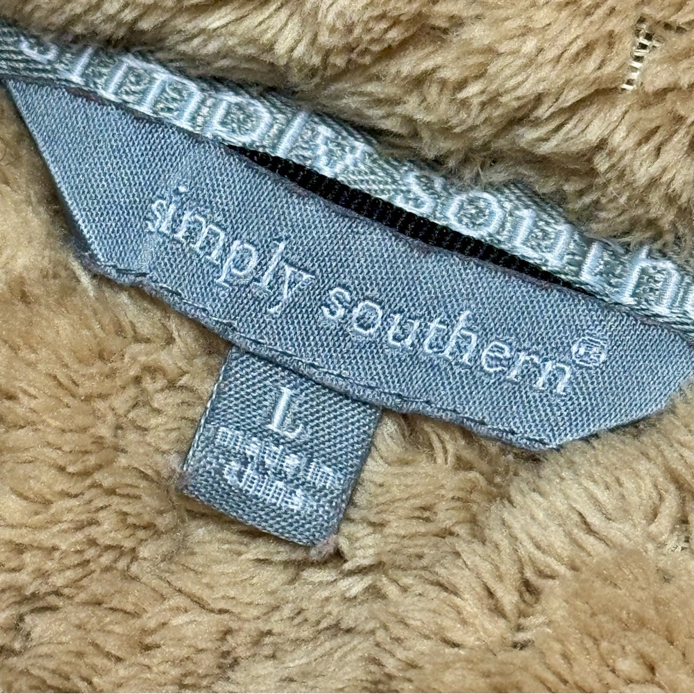 Women’s “Simply Southern” Quarter-button Fuzzy Sweatshirt Top | #W45 - Picture 9 of 13